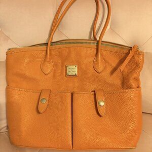 🧡 Dooney & Bourke Large Pebble Grain Satchel – Orange